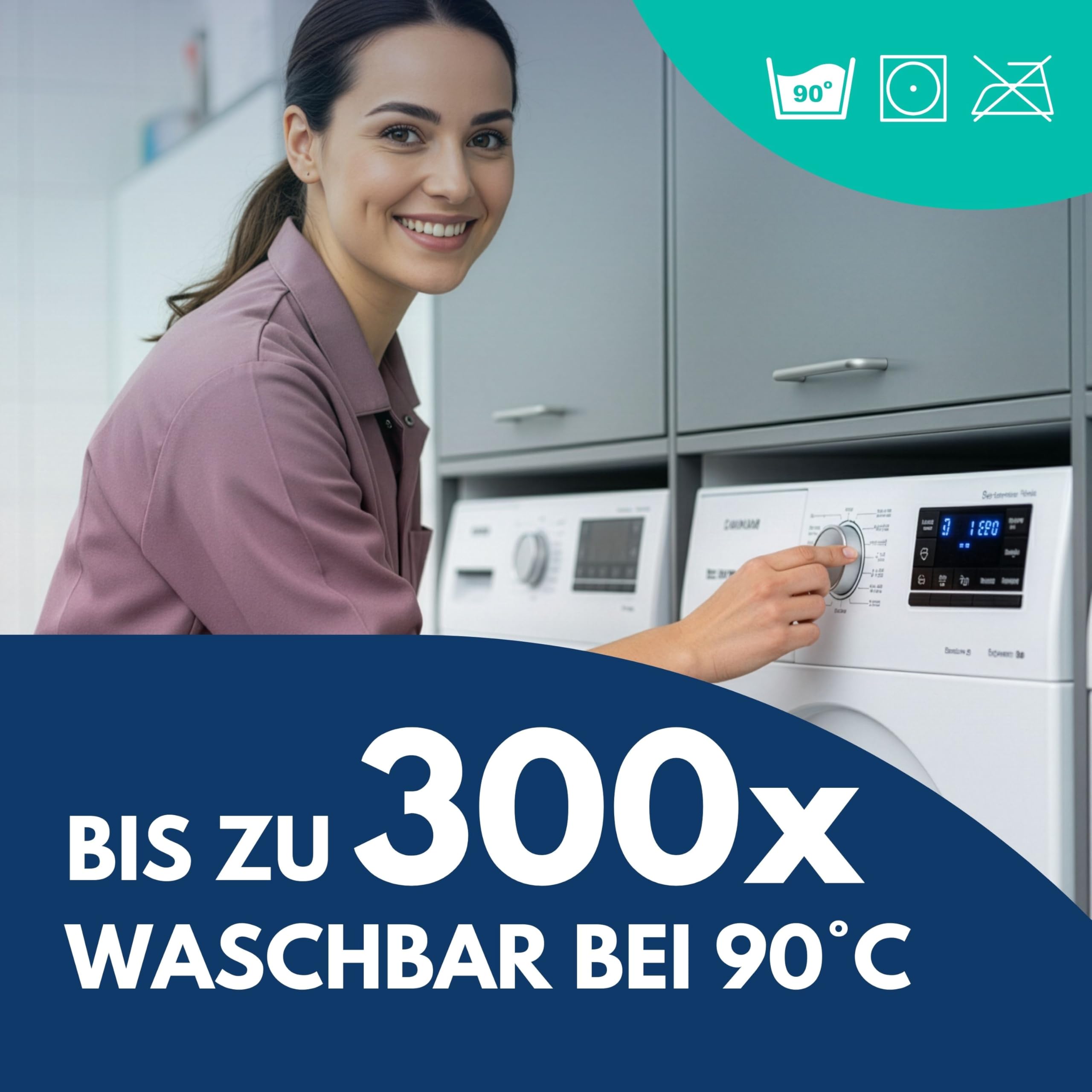 Sonty 70 Stück Mopp, Wischmop Professional, Microfaser 40cm weiß (70)