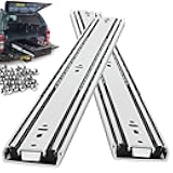 Heavy Duty Drawer Slides Full Extension Side Mount 14 16 18 20 22 24 26 28 30 32 34 36 40 Inch 150 Lbs Metal Dresser Cabine Rails Tracks Glides Runner 1 Pair (Without Lock, 12 Inch)