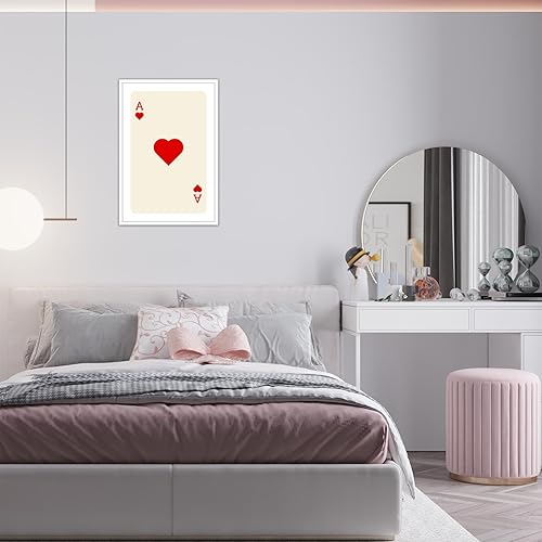 Miniatura 7 de Dcvjiy Póster rojo de Ace Of Hearts de moda retro de cartas de juego en lienzo, arte de pared, impresiones estéticas bonitas, pintura moderna y
