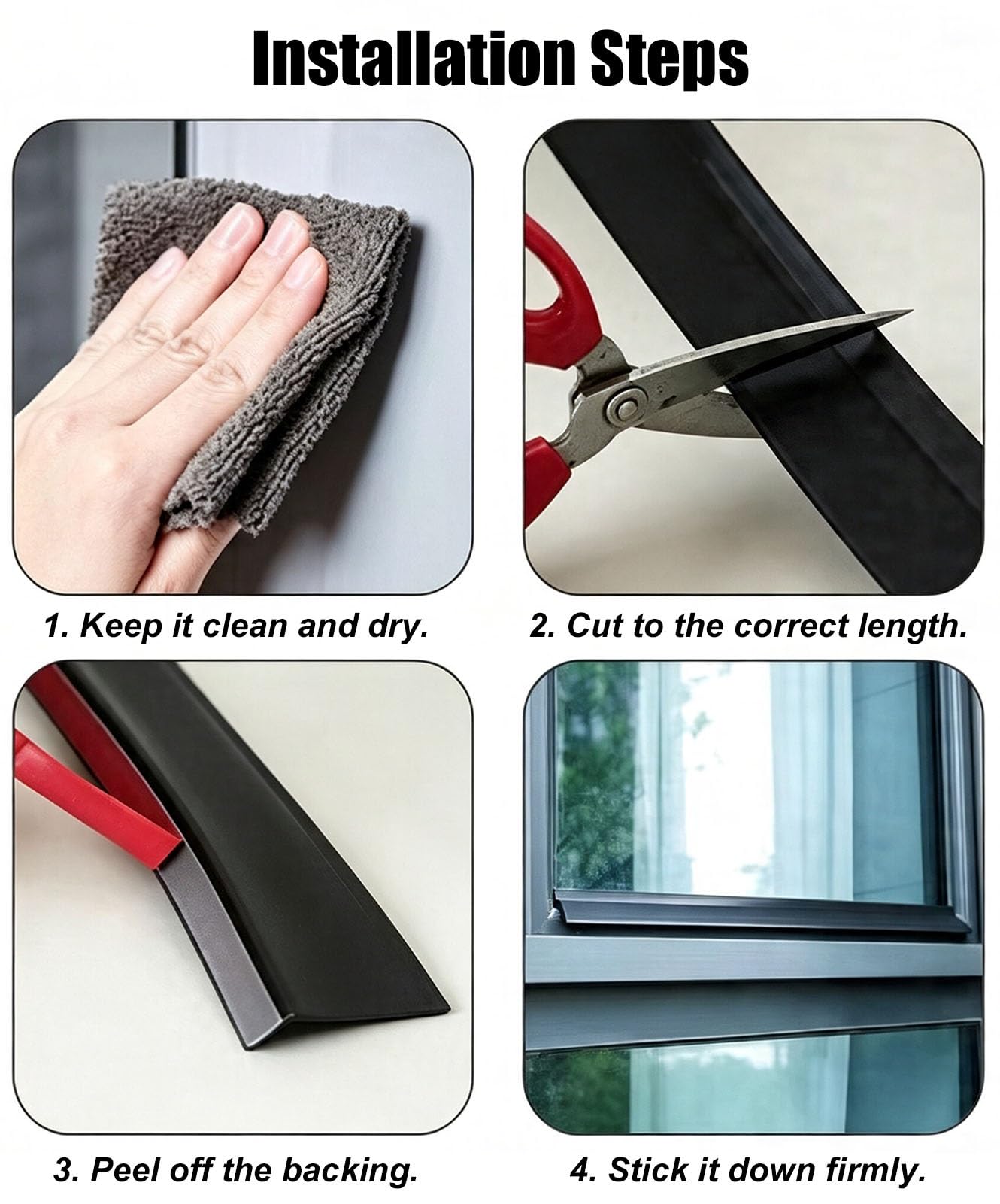 Vierteaguas Muro Exterior Borde de Goteo de La Puerta | Deflector de Lluvia para Ventanas Exteriores Autoadhesivo, Tira Barrera pe Agua Recortable para Alféizares de Voladizos