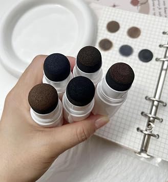 Stamp Eyebrow Powder 10 Reusable Stencils,Waterproof, Eyebrows (Black)