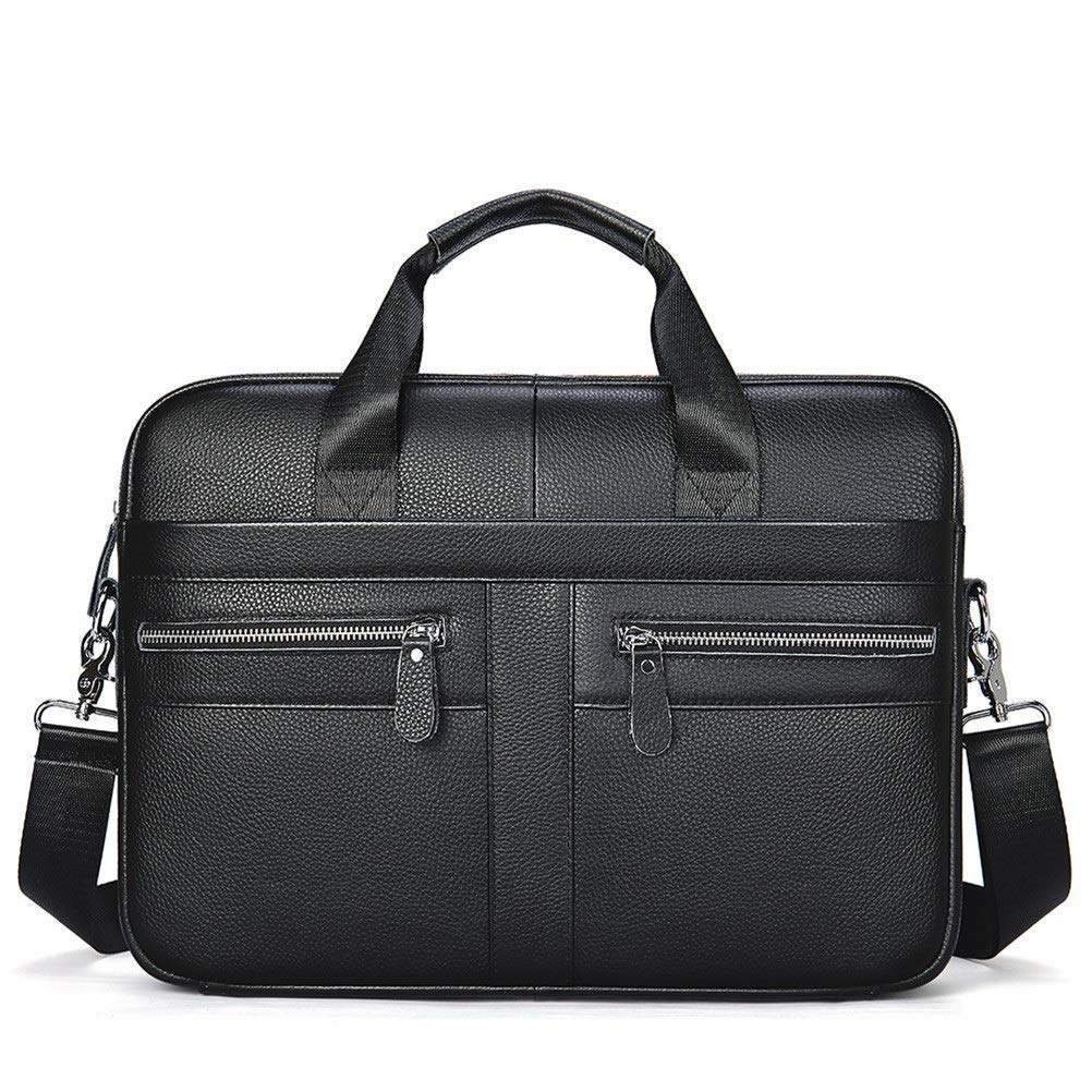 Sac à main homme en cuir véritable pour ordinateur 14 pouces style vintage