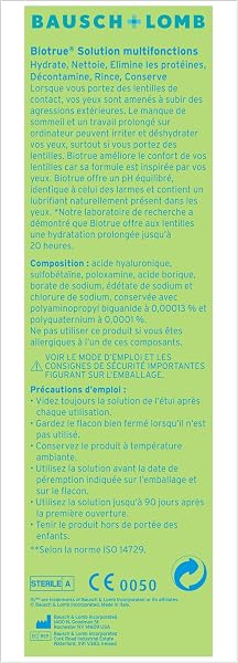 Biotrue Solution Lentilles de Contact Souples - Produit Lentille Utilisation Quotidienne pour Lentilles de Contact Souples - Flacons 3 x 300ml - 4