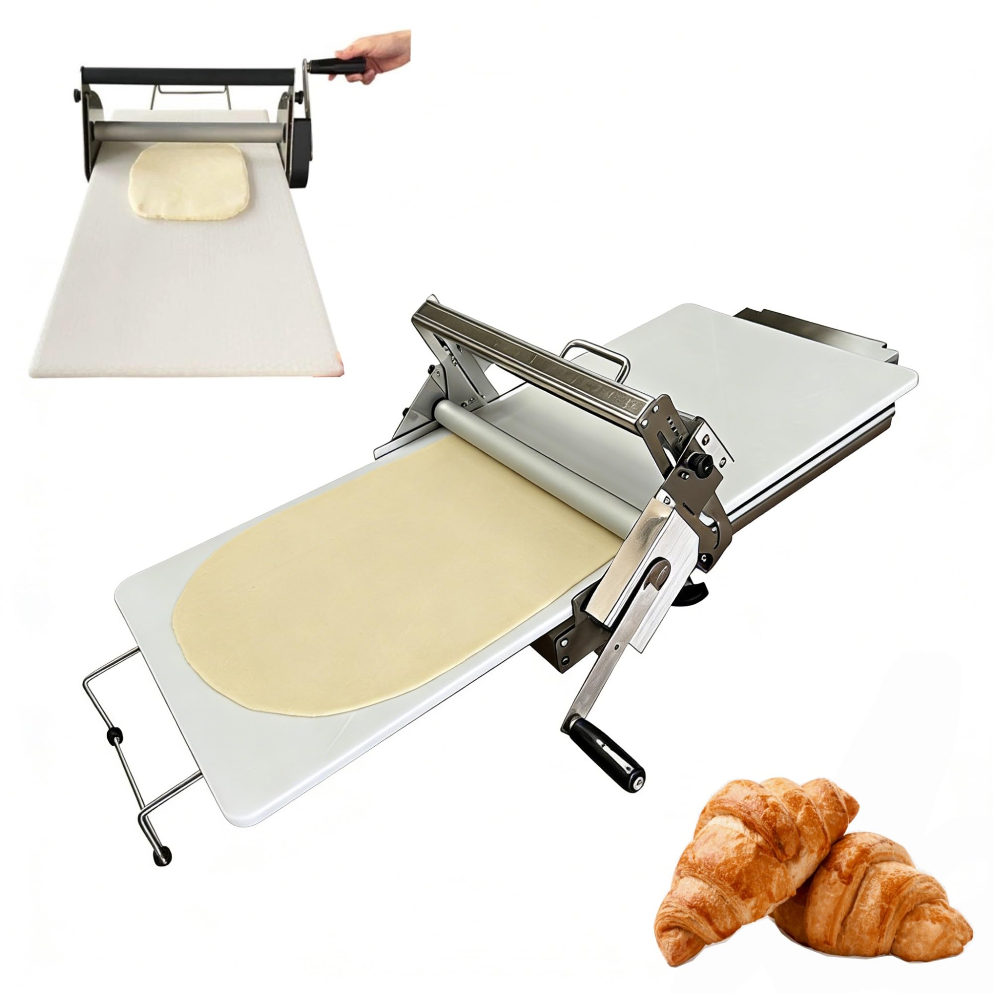 Croissants maison parfaits avec cette feuille de pâte à manivelle pour vos brunchs