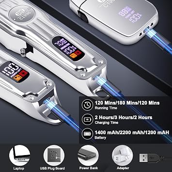 CIICII Mens Hair Clippers, Trimmer and Shaver Set, Cordless Barber Kit