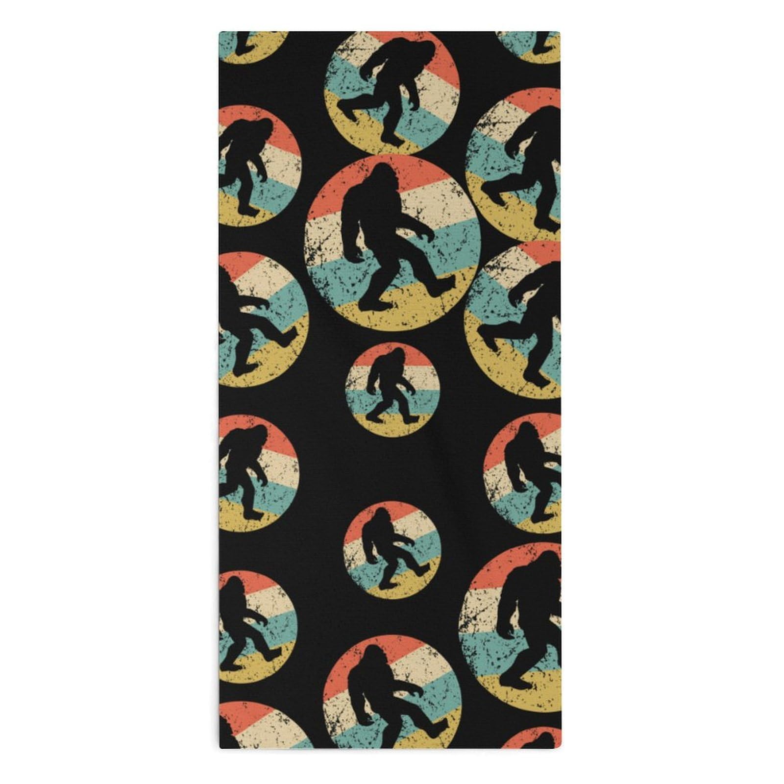 TXFBTRFSA Vintage Bigfoot Sasquatch Hand Towels for Adult Face Towel Bath Beach Swim Accessories
