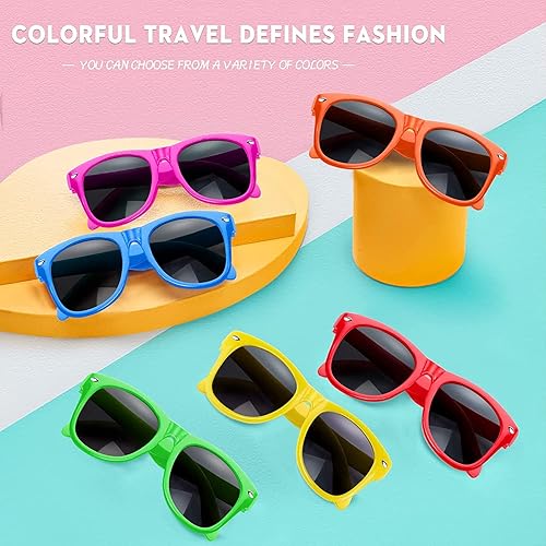 Miniatura 2 de GINMIC Gafas de sol para niños a granel, paquete de 36 lentes de sol para niños, regalos de fiesta, lentes de sol neón para niños y niñas, gran