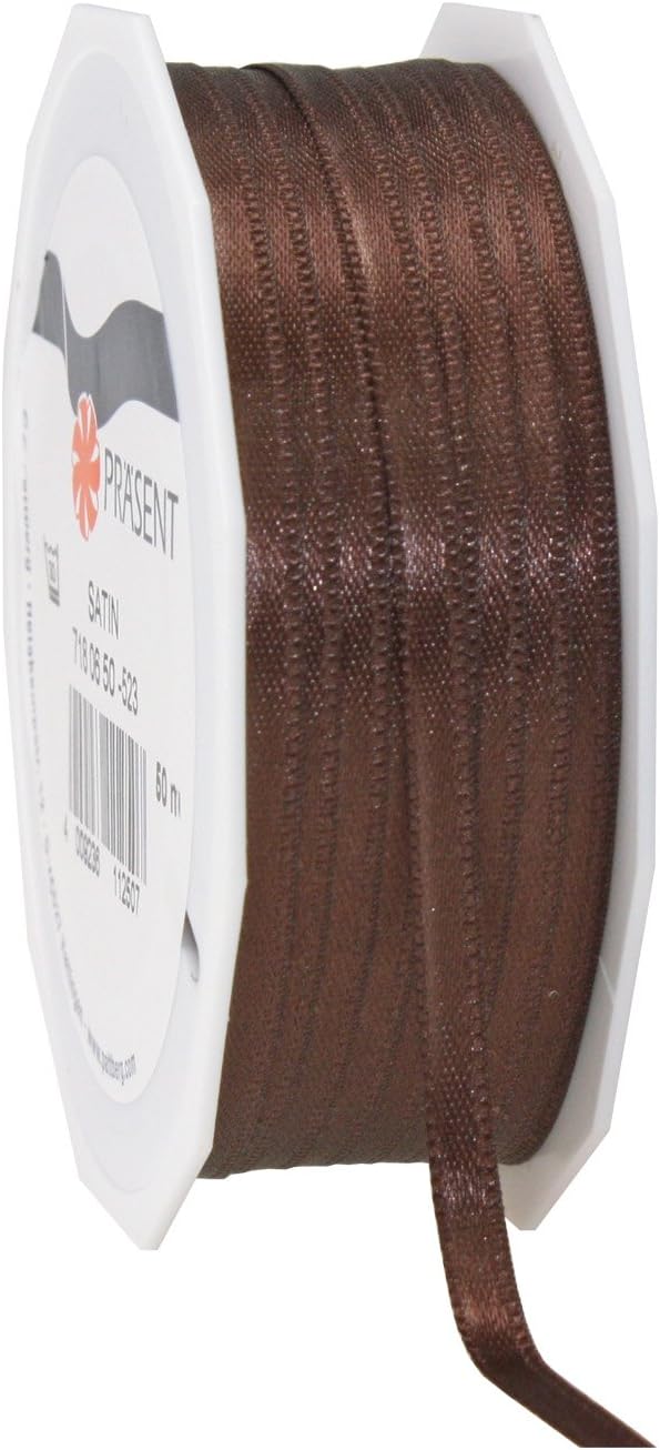 Prasent 10 mm 25 m Satin Double Face Ribbon Roll, Apple Green