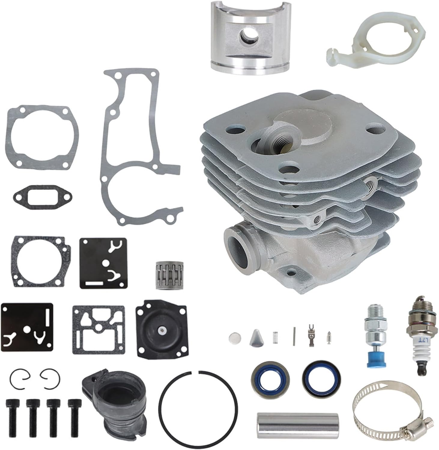 munirater 52MM Big Bore Cylinder Piston Kit Replacement for 365 371 372 372XP Chainsaw with Gasket Replaces 503 93 93-72