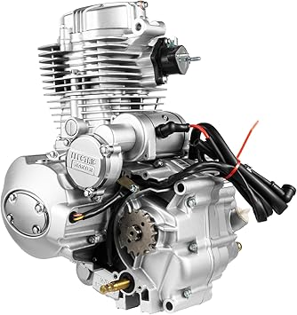ATV Engine Motor Kit, 200CC 250CC 4-Stroke Single Cylinder Air-Cooled Vertical Engine Motor Complete Assembly with Manual 5-Speed Transmission for ATV Dirt Bike and motorcycles