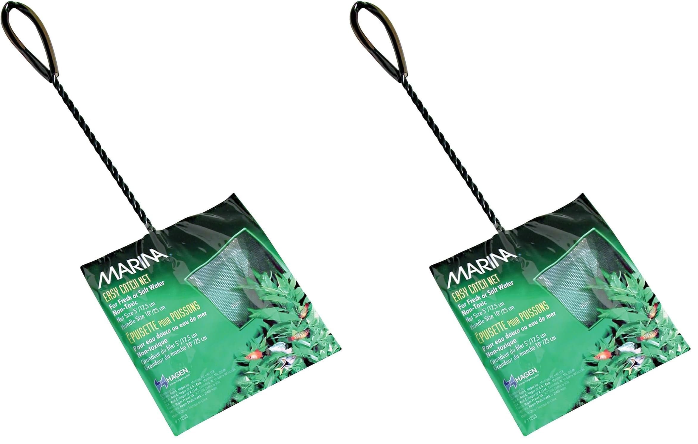 Marina 5-Inch Black Coarse Nylon with 10-Inch Handle (Pack of 2)