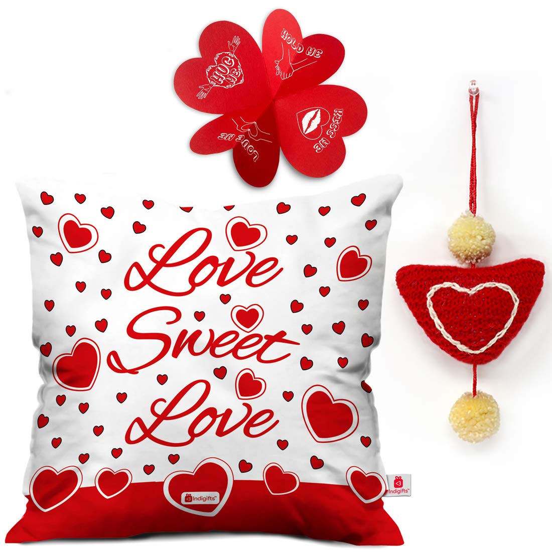 Buy Indigifts IA Valentine Day Gift Love Sweet Love Quote Cushion Cover