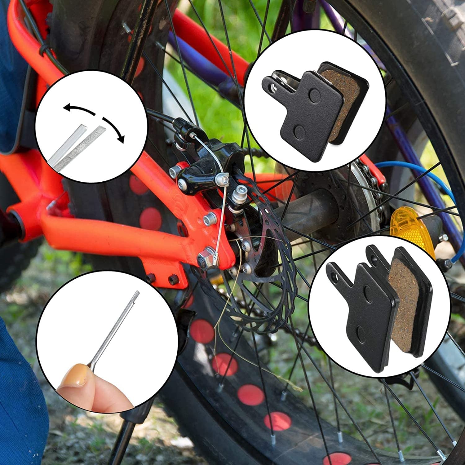 Zonon 4 Paia Pastiglie Freno a Disco per Bicicletta Compatibile con Shimano TRP Tektro Deore Br-M575 M525 M515 T675 M505 M495 M486 M485 M475 M447 M446 M445 M416 M415 M375 (Pastiglie Freno