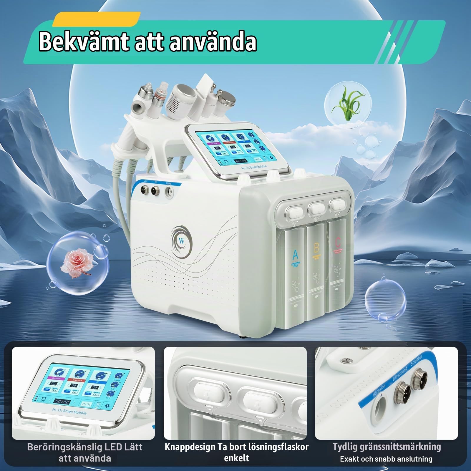 XUEMANSHOP Hydrodermoabrasion, 6IN1 H2-O2 Small Bubble Jet Skin