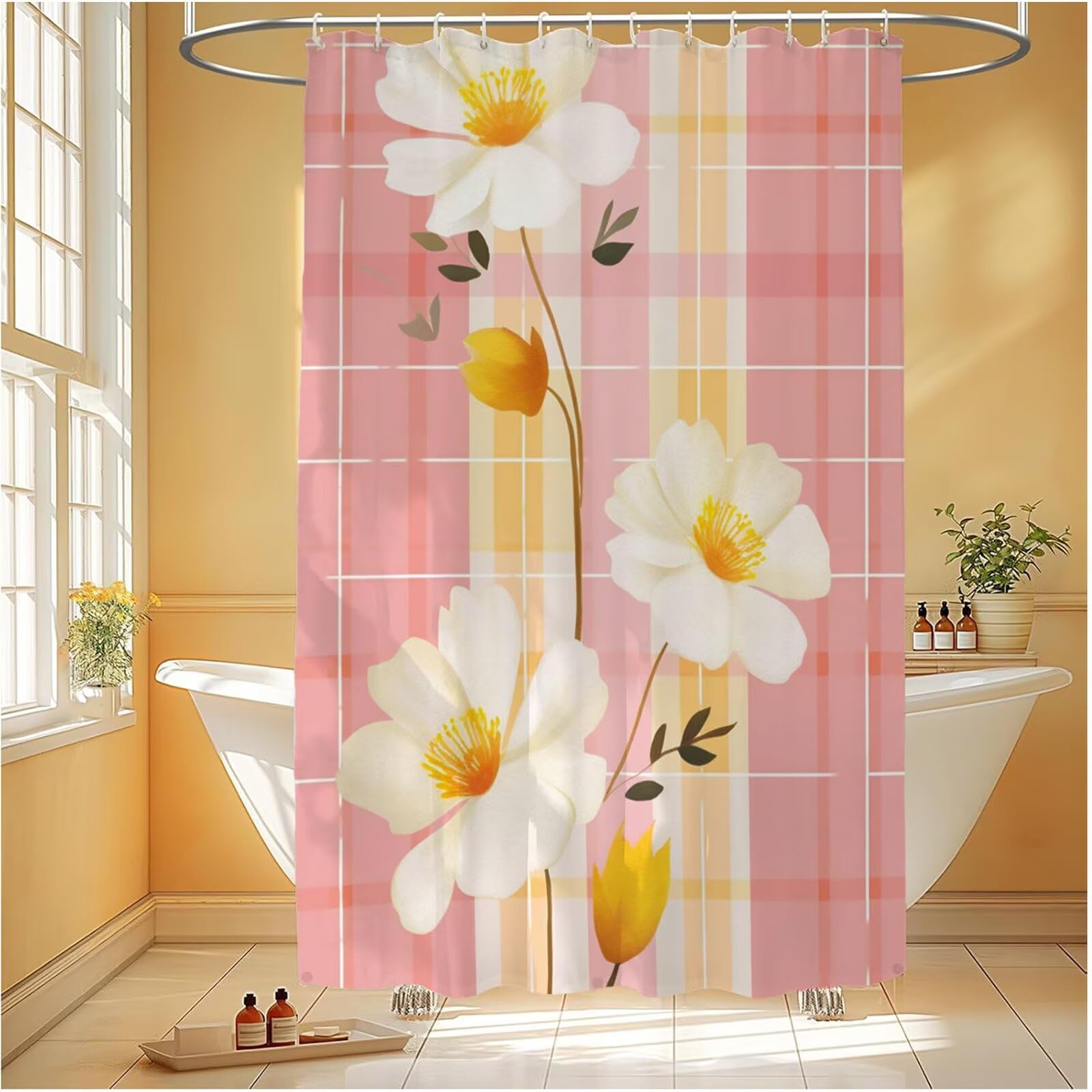 Rideau de douche anti moisissure 200x120 cm pour stopper l'eau au sol