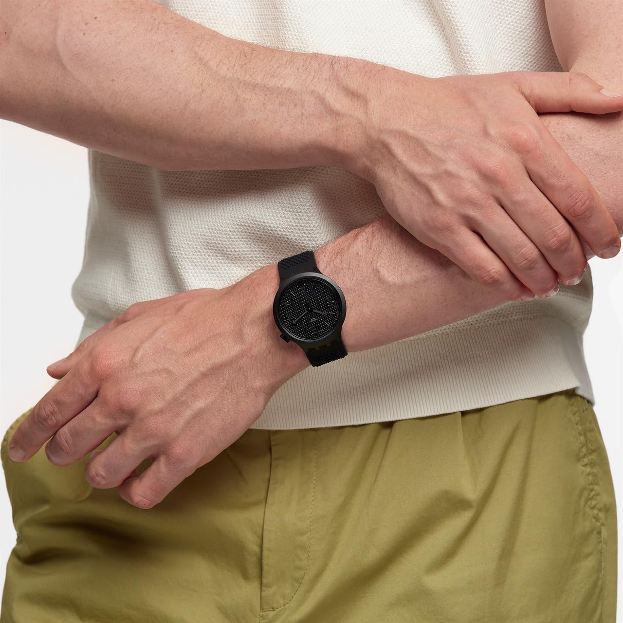 Swatch Big Bold- Correa de silicona para reloj, Negro Swatch Big Bold- Correa de silicona para reloj, Negro