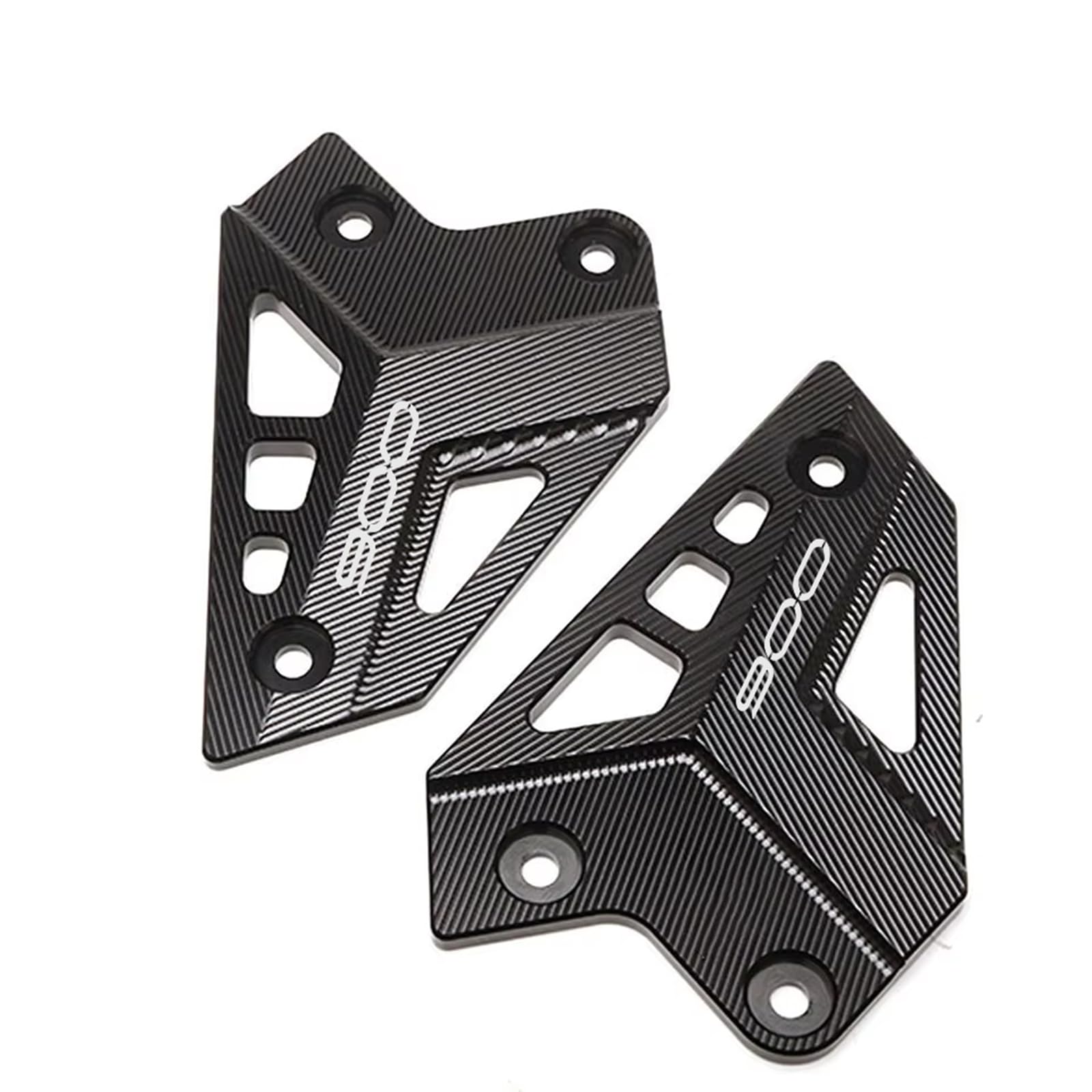 FootPeg Hintere Fußrasten Set Für Z900 Z 900 2017-2023 2024 Motorrad Fersenschoner Protektor Zubehör CNC Aluminiumlegierung (Schwarz)