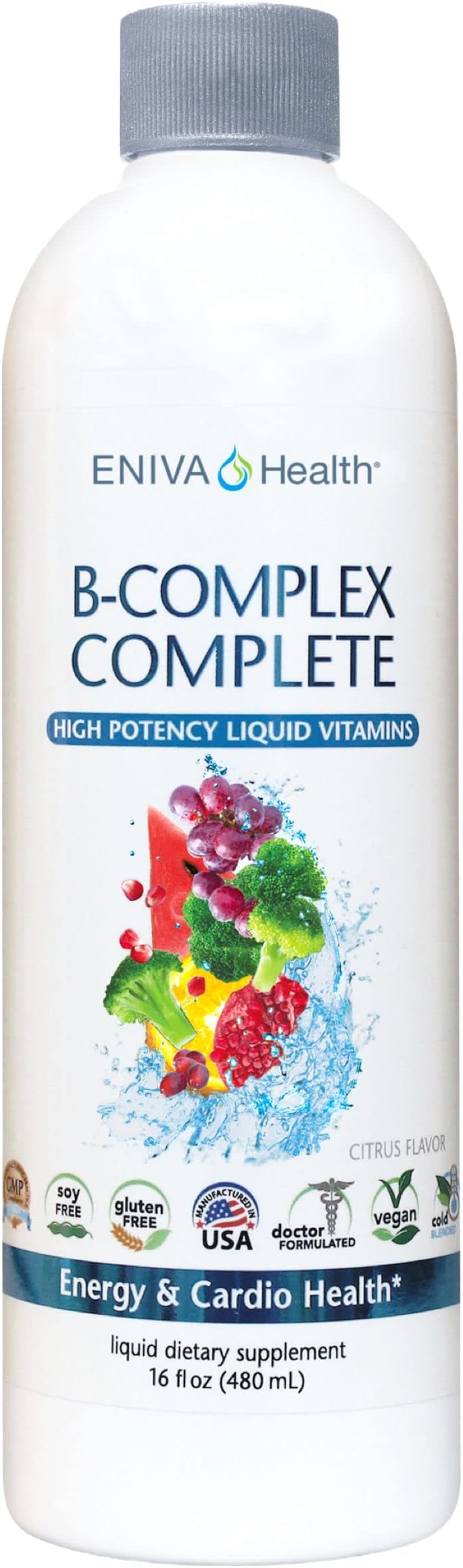 Eniva Health Liquid Vitamin B Complex Full Spectrum for Maximum Absorption (16 oz)