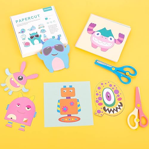 Miniatura 2 de Libro de actividades de habilidades de tijera para niños de 3 a 5 años, arte de corte de papel, tijeras seguras para niños, juguete de desarrollo de