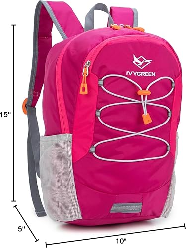 Miniatura 9 de IVYGREEN Mochila de senderismo para niños pequeños para niños o niñas, mochila pequeña para acampar o viajar, Rosa, Mochilas Daypack