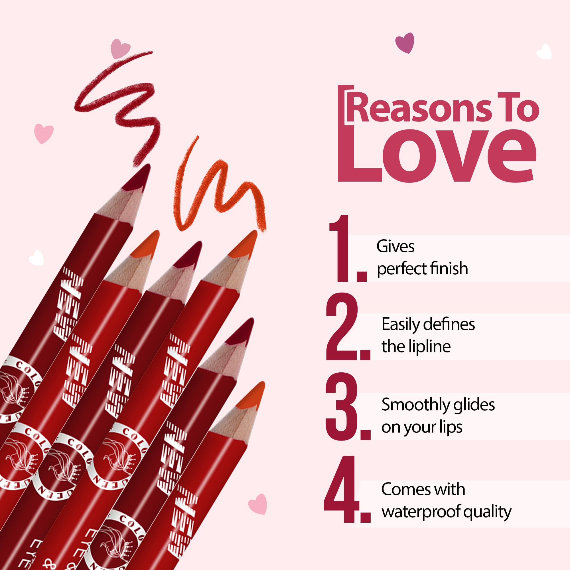 COLORS QUEEN Lip Liner Pack of 2 Combo 4 (Matte) - Image 4 thumbnail