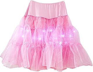 Mujer Color Sólido de Cancán Falda con Luz LED