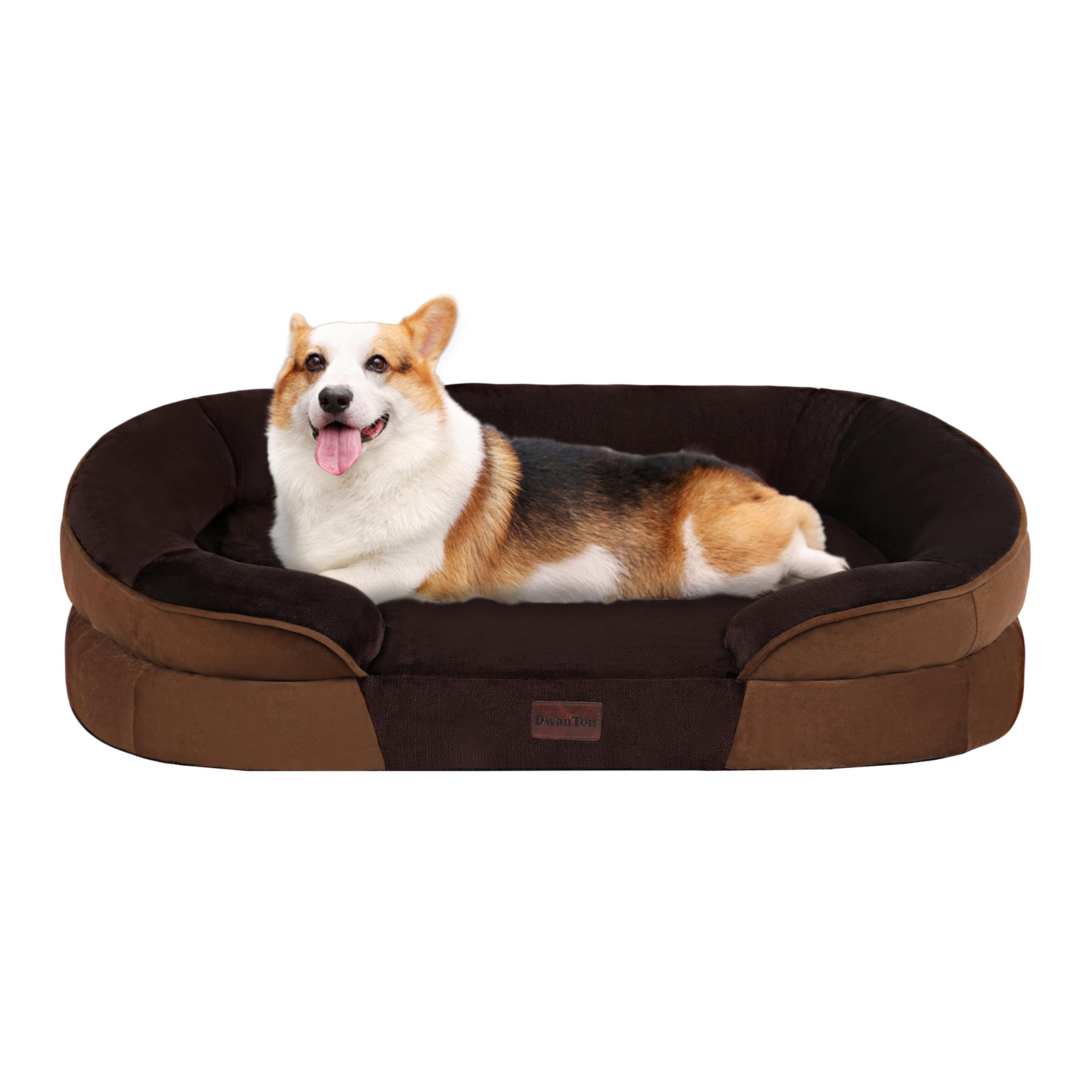 Dwanton Orthopedic Waterproof Medium Dog Bed Sofa, Gel Memory Foam, 36"