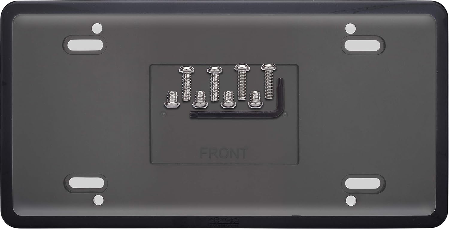 Cruiser Accessories 62700 Vault License Plate Frame, Black/Clear