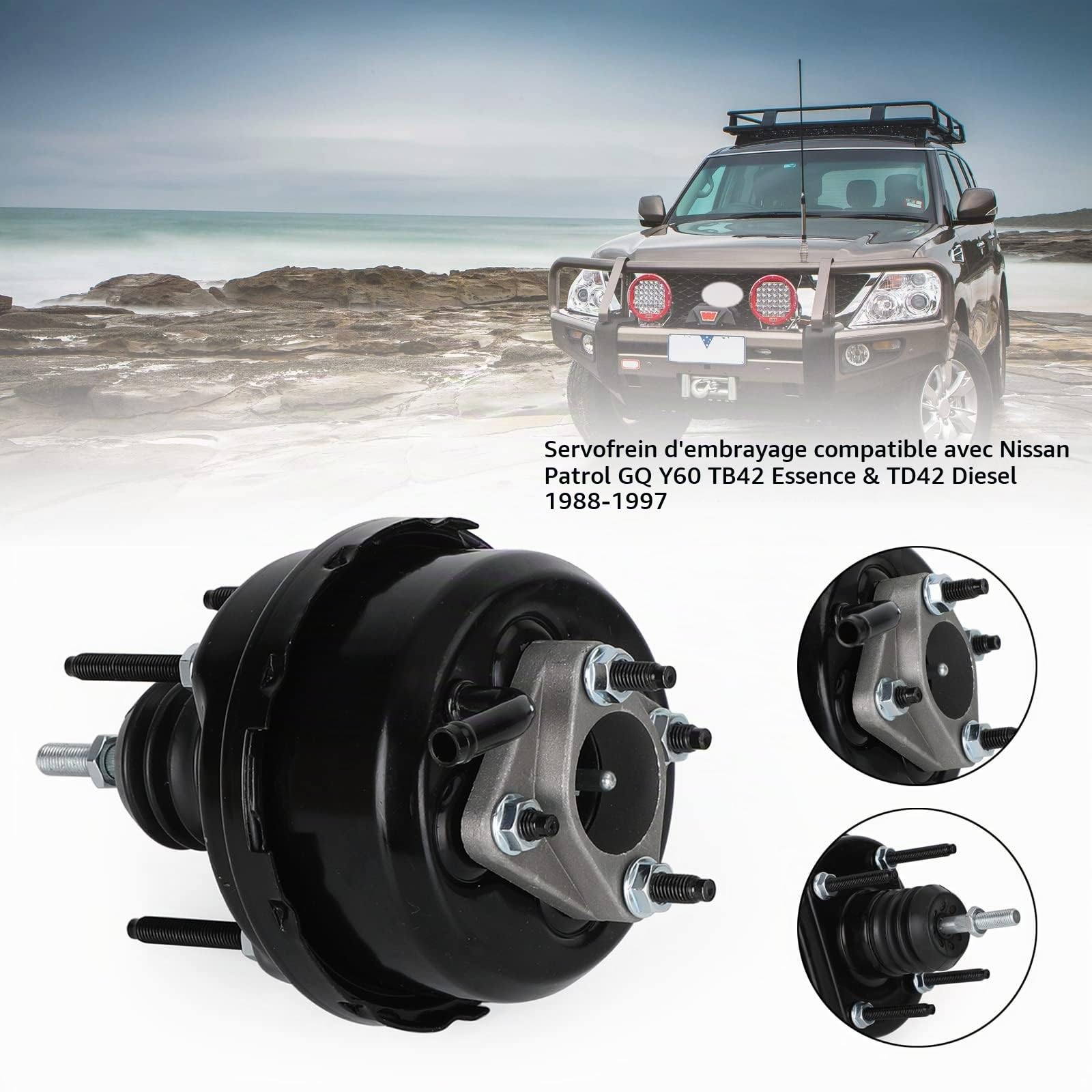 Topeng Booster d'embrayage pour Nissan Patrol GQ Y60 TB42 essence et TD42 diesel 1988-1997