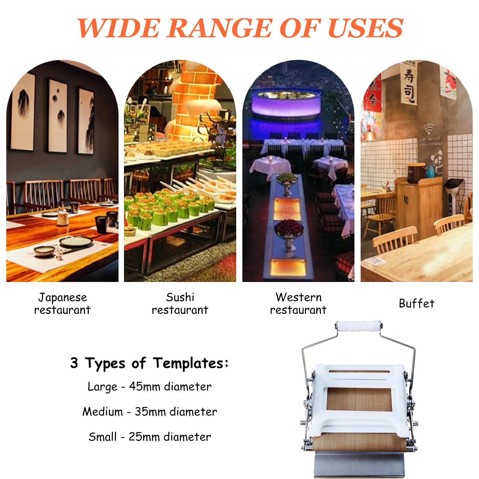 Kit para Hacer Sushi para Principiantes, Kit para Hacer Sushi, Kit para Hacer Sushi - 3 tamaños Diferentes de moldes, Kit Profesional para Hacer Sushi para Principiantes