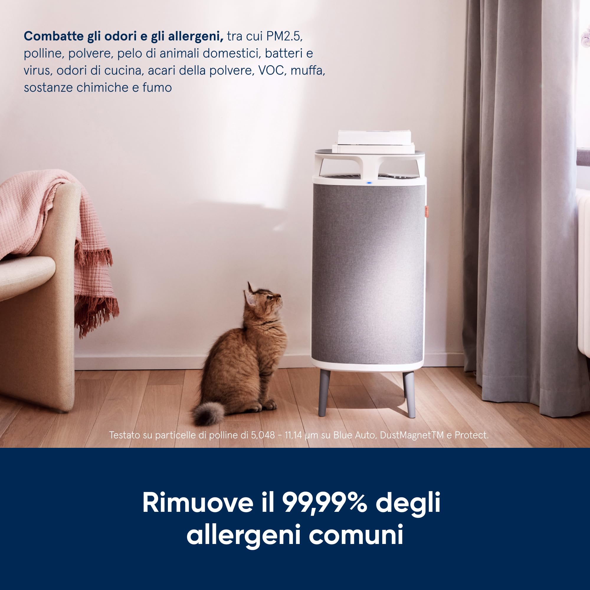 BLUEAIR DustMagnet 5240i HEPA, Purificatore d'aria doppia filtrazione contro odori e allergeni, Depuratore d'aria fino a 48m ², Air Purifier rimuove fino al 99,99% dei comuni allergeni