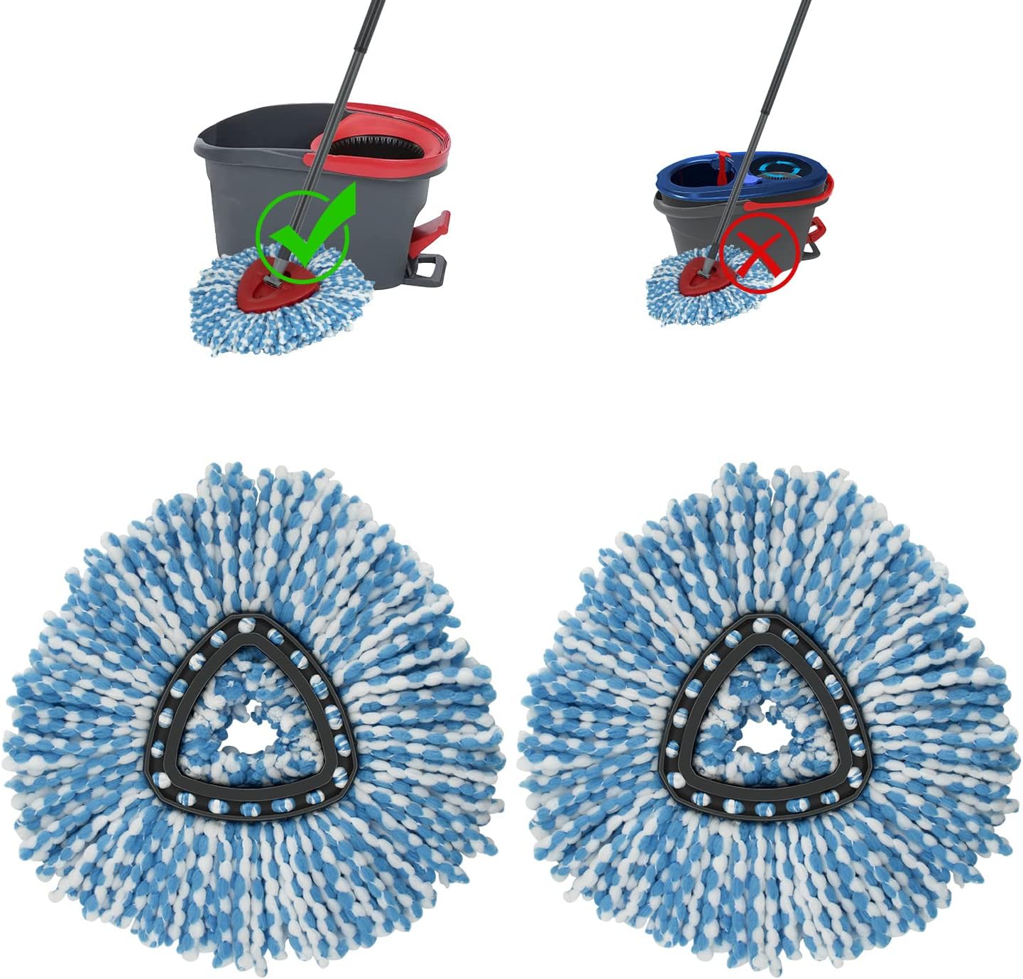 Ocedar Mop Heads Replacement for 1/2 Tank Spin Mop System