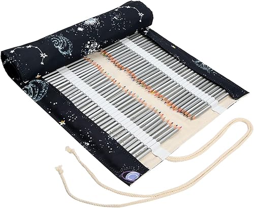 Lbxgap Soporte de 72 ranuras para lápices enrollables, organizador de rollos de lápices para colorear para dibujos, dibujadores y niños