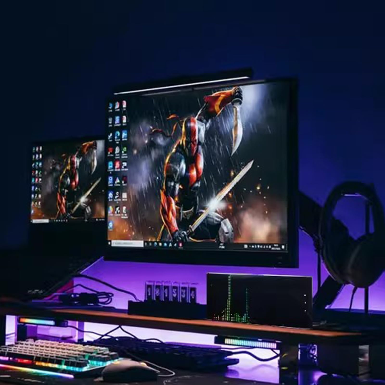 Analizator wyświetlania spektrum muzyki LED, RGB kolorowy odbiór dźwięku, z modelem 10 kolorów, funkcja zegara cyfrowego, pilot zdalnego sterowania, do samochodu, studia i spotkania rodzinnego