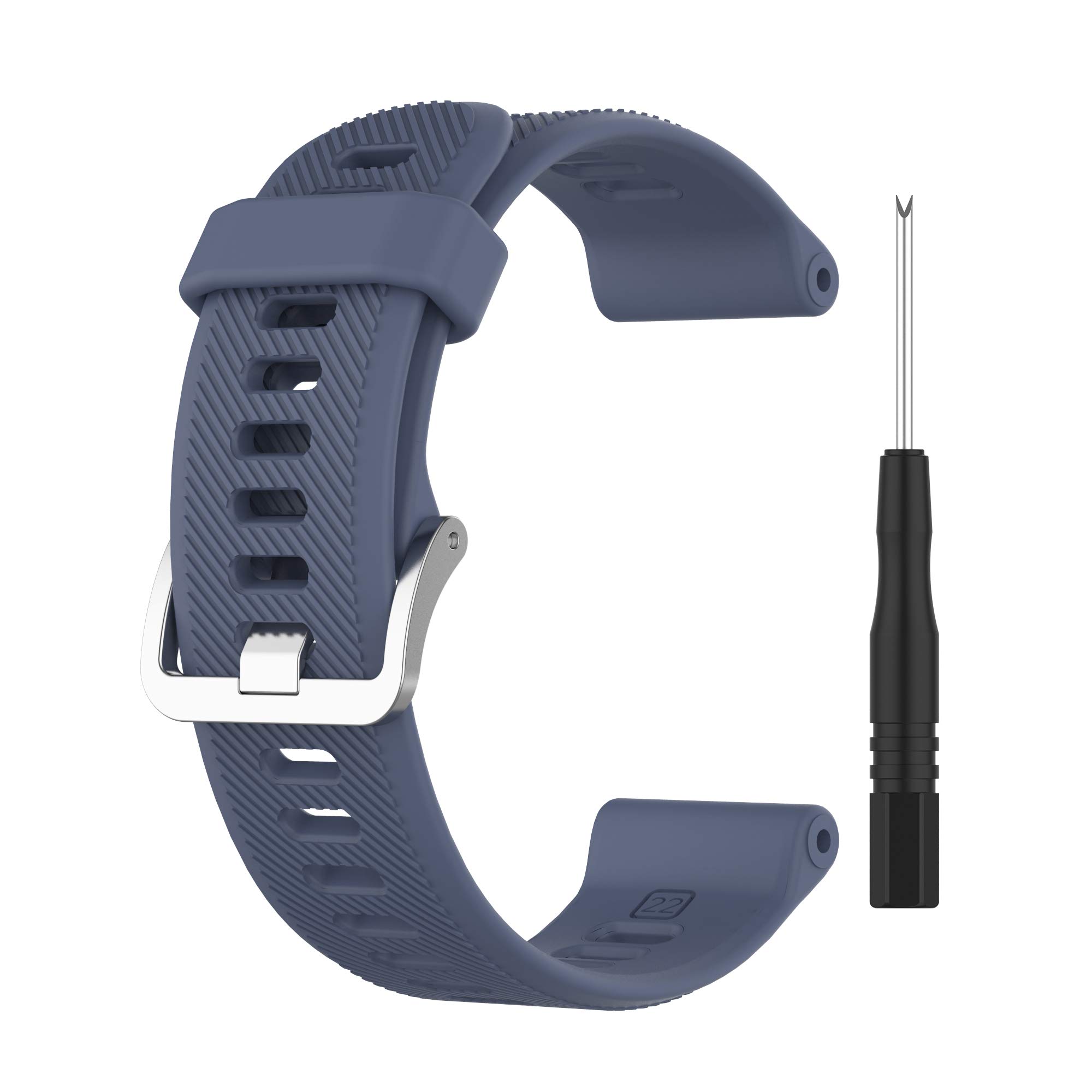 Watch Strap with Tool Compatible for Garmin Forerunner 745,Sport Watchband Soft Silicone Watch Band Wrist Strap, Replacement Bracelet Wristband Wrist Strap for Garmin Forerunner 745 Watch (grey)