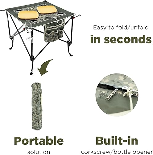 Vista 13 de Mesa de vino plegable creativa al aire libre Portátil Camping playa picnic y patio Rojo