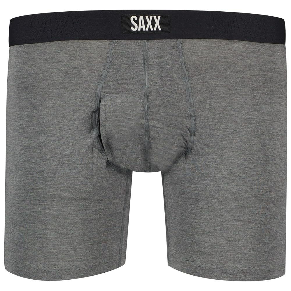 SAXX UNDERWEAR Mens Vibe Xtra Boxer Brief Fly L DARK GREY
