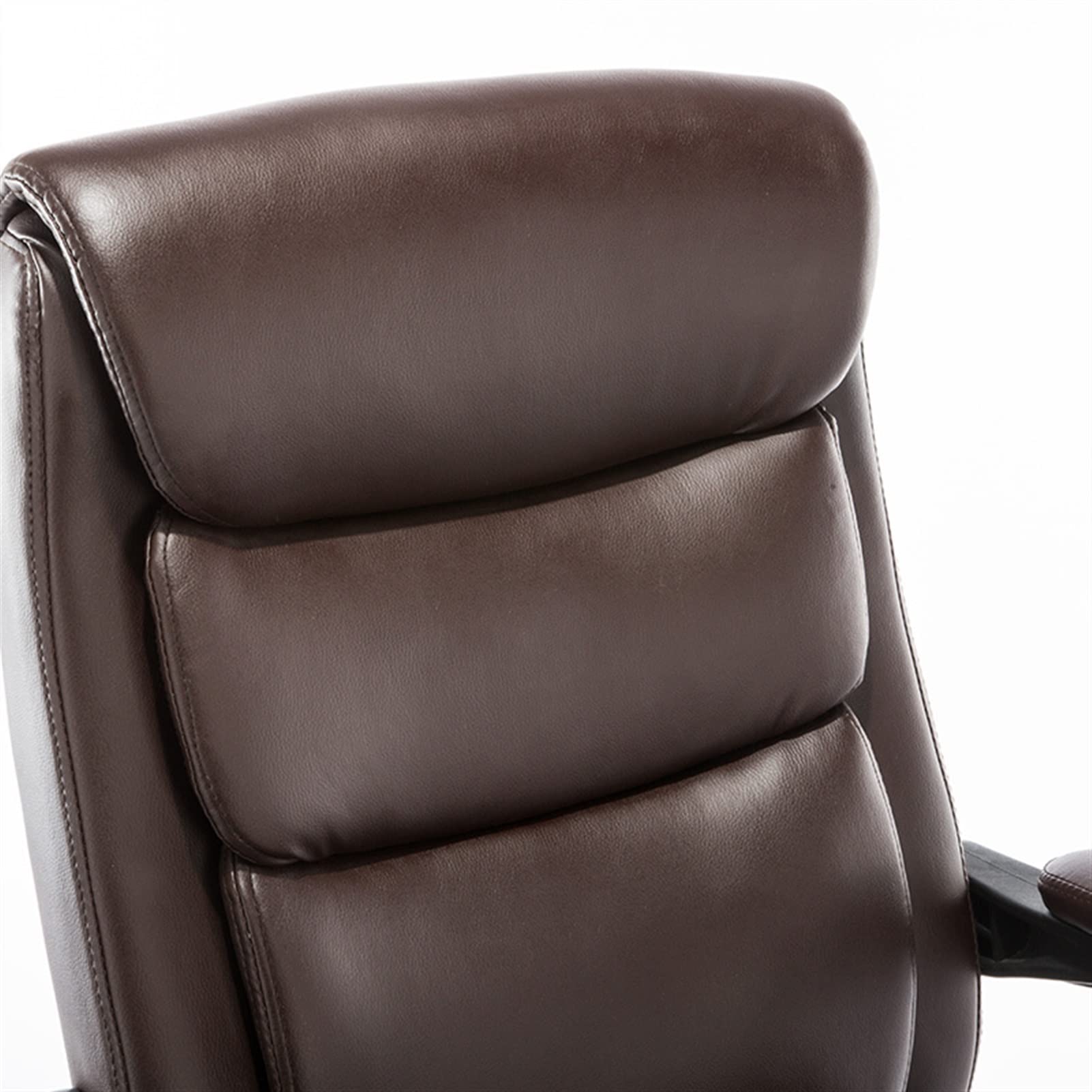 krzesło biurowe Ergonomiczne krzesło biurowe Obrotowe krzesła biurowe ze skóry PU z kółkami, rozkładane krzesło z wysokim oparciem i regulacją wysokości z wyściełanym podłokietnikiem i podnóżkiem