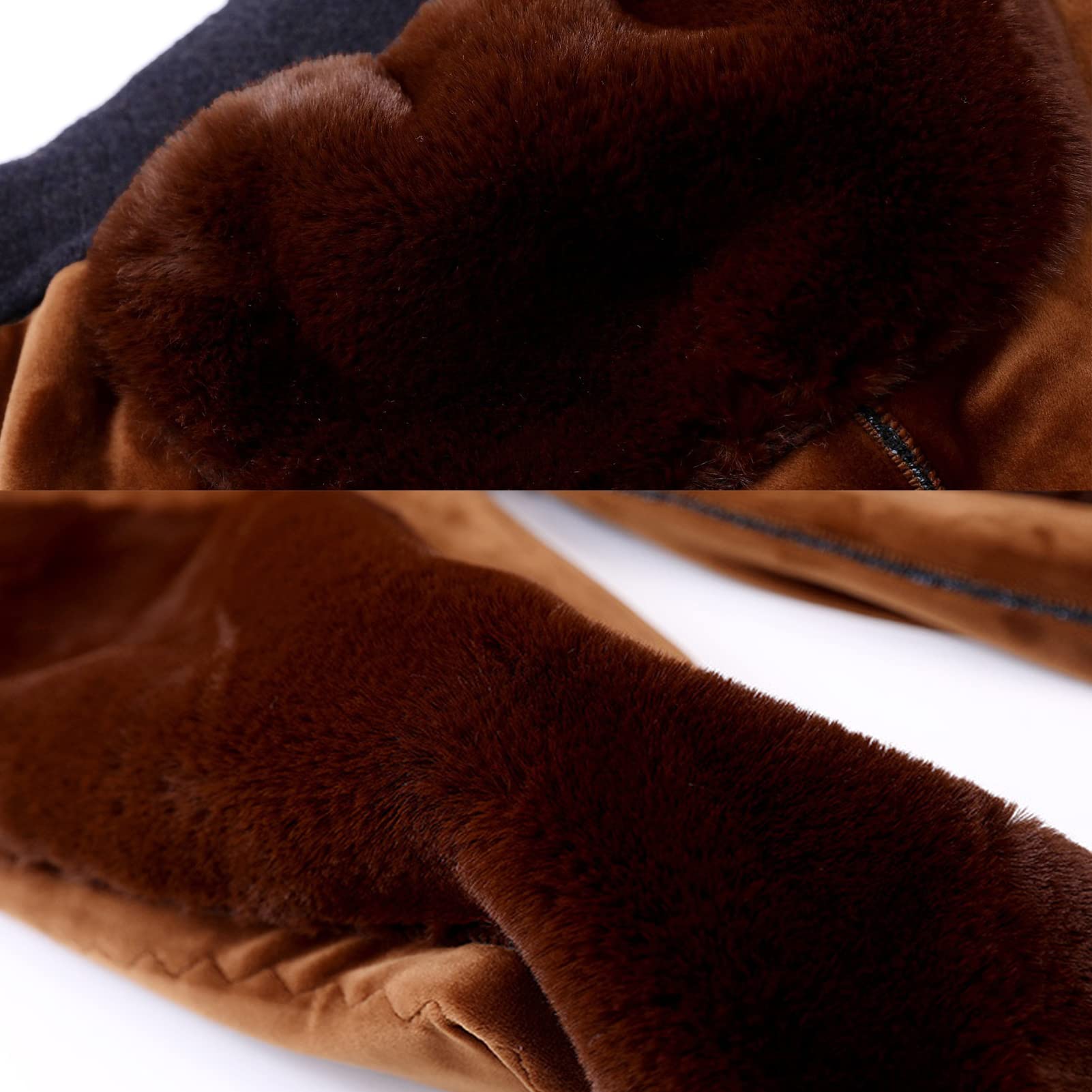 Pantaloni termici in pile da uomo biancheria intima Elasticità a vita alta pesante inverno caldo foderato lunghi Leggings pantaloni della