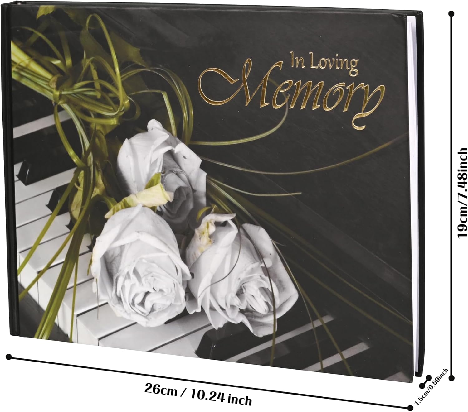 Funeral Guest Book Hardcover Memorial Guest Book Classic and Elegant with 60 Pages for Names and Messages Funeral Registry