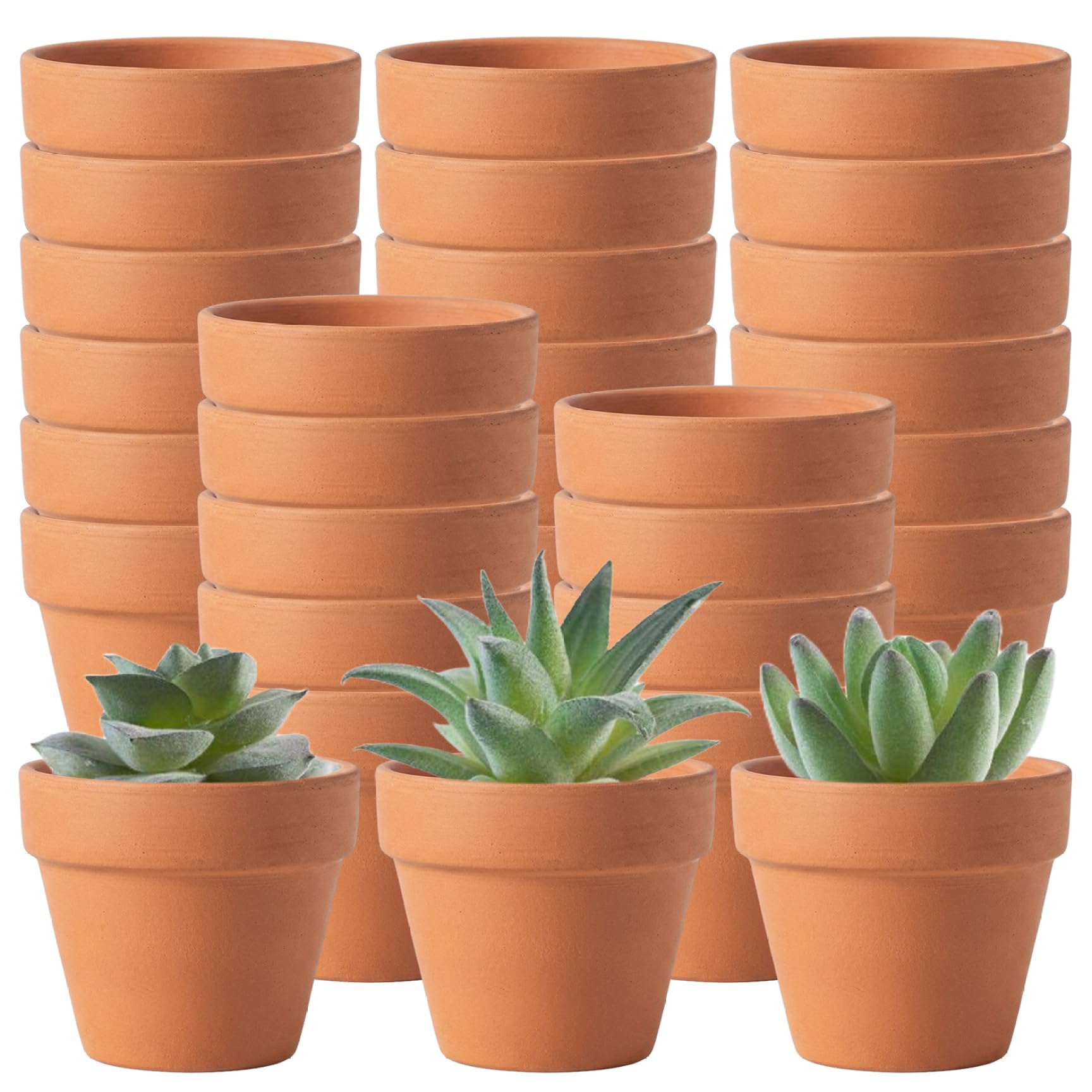 Petits pots en argile 5x4cm : mini pots en terre cuite pour semis, bouturage et cadeaux d'invités