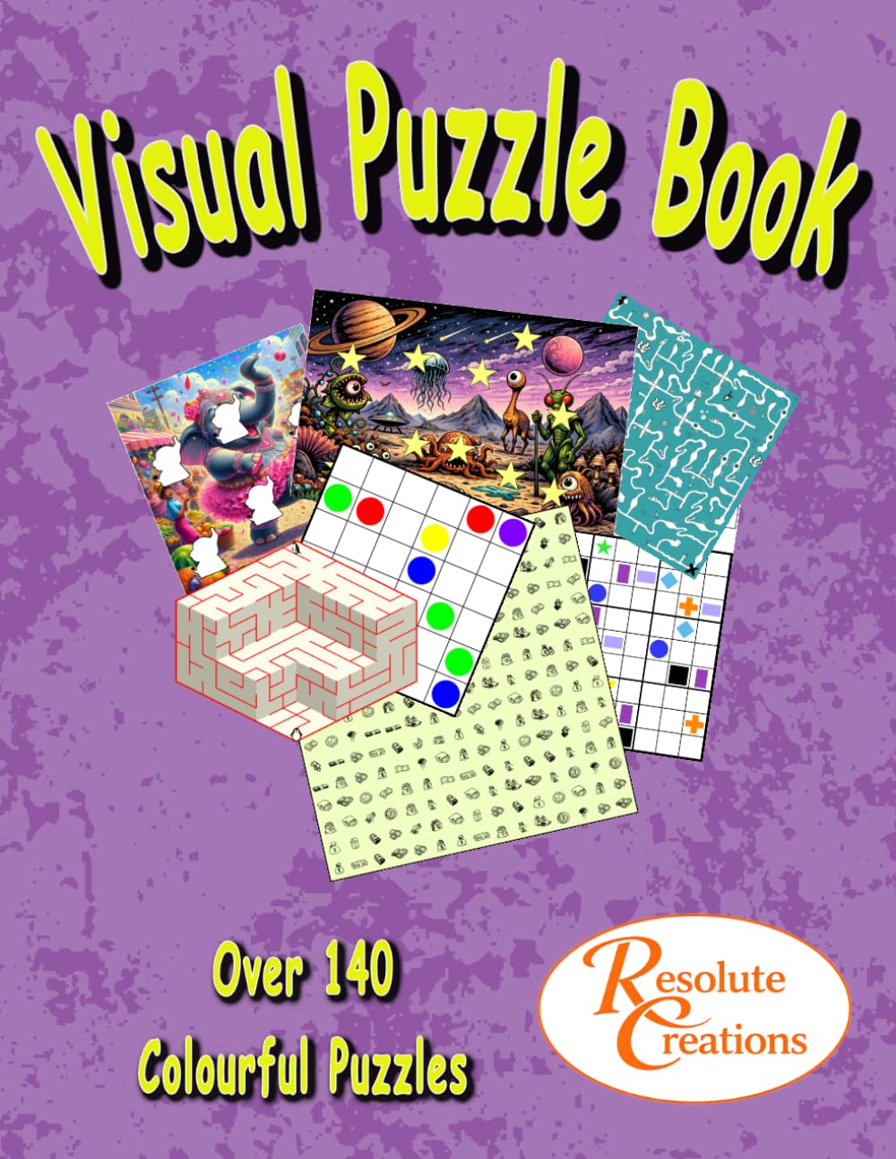 Visual Puzzle Book: Colourful puzzles for all ages