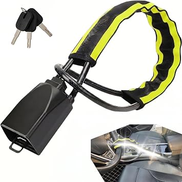 Reflective Steering Wheel Lock,Heavy-Duty Anti-Theft Car Security Lock,YE