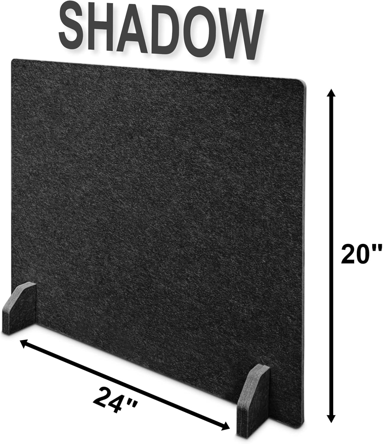 Acoustic Freestanding Desk Divider – Noise Reducing Desk Privacy Panel for Students, Office Furniture Partition | 20" H x 24" W Four Pack (Shadow) : Office Products