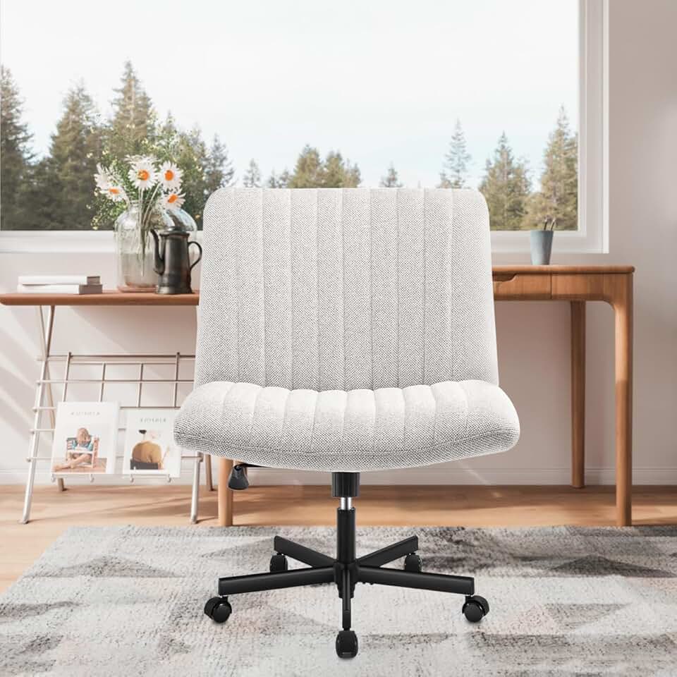 Cadeira de Escritório Python Fly Leisure, Assento Extra Grande e Largo em Tecido (Cinza)