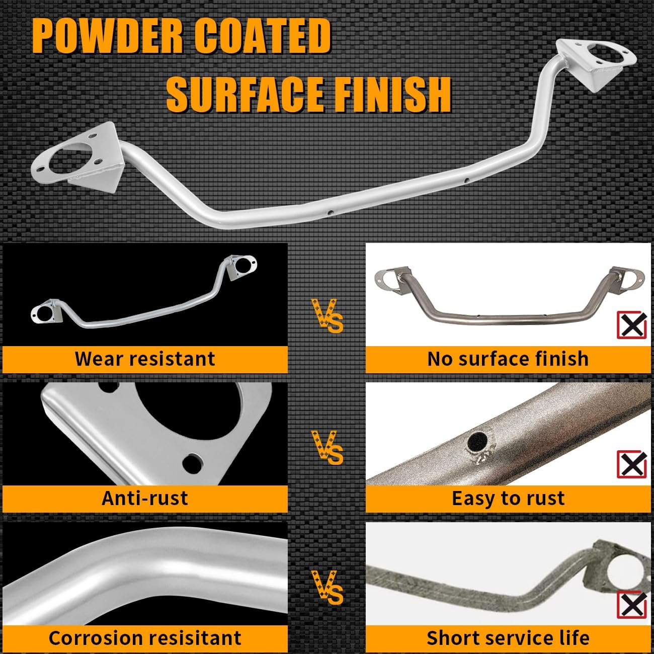 Front Strut Tower Brace Compatible With For 2005-2023 Dodge Charger Challenger Chrysler 300C Chrysler 300 SRT8 Magnum Shock Strut Bar Brace Replacement For 14901040 P5155002 P5155950