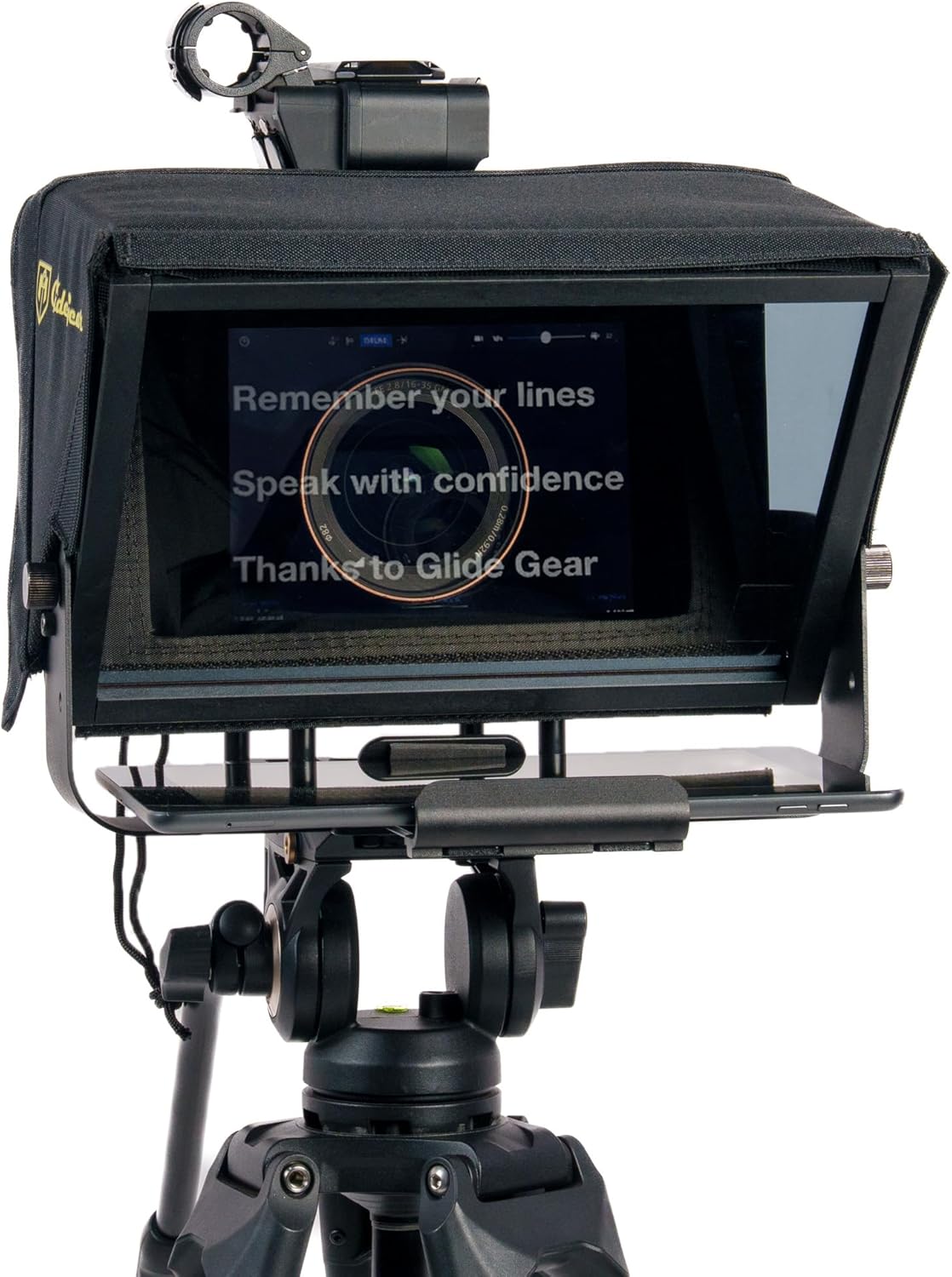 Glide Gear TMP 100 Teleprompter – DSLR, Tablet, Smartphone – 12" Glass, Carry Case, No Assembly