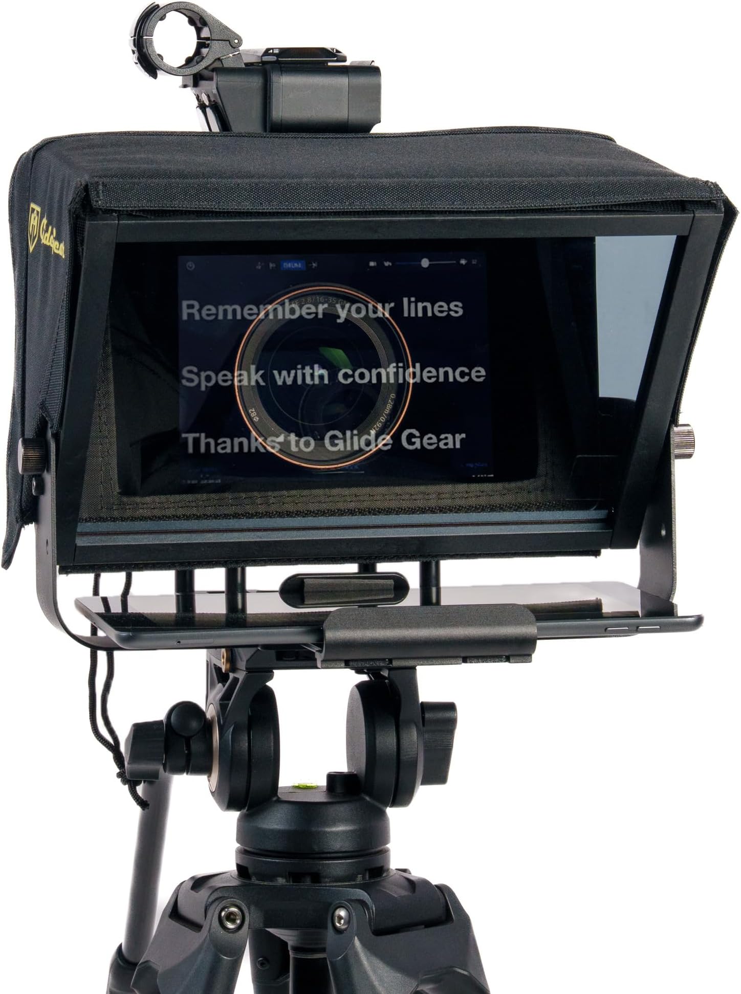 Glide Gear TMP100 Adjustable iPad/Tablet/Smartphone Teleprompter Beam Splitter Glass with Carry Case