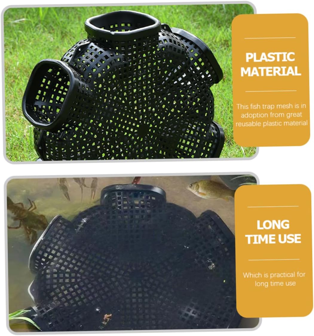 HEMOTON Crawfish Trap Cage Reusable Fishing Net for Eels and Crayfish Heavy-Duty Plastic Design for Freshwater and Saltwater Use Easy to Assemble Fishing Gear