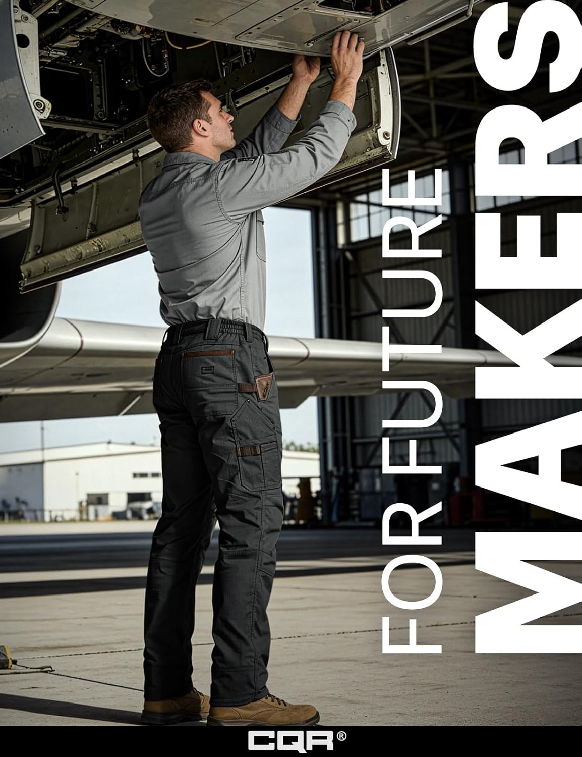 CQR Men's Quick Dry Work Pants, Water Resistant Outdoor Tactical Pants, Lightweight Stretch Cargo Hiking Pants - Image 4